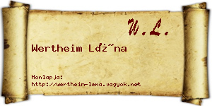 Wertheim Léna névjegykártya
