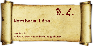 Wertheim Léna névjegykártya